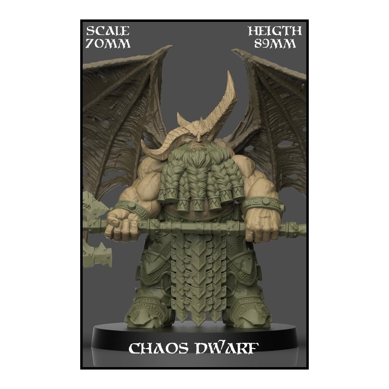 "Chaos Dwarf" Special Character 70mm Scale - 1 miniature