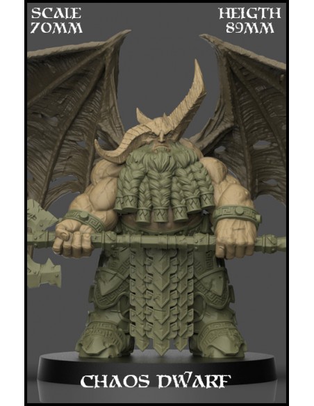 "Chaos Dwarf" Special Character 70mm Scale - 1 miniature
