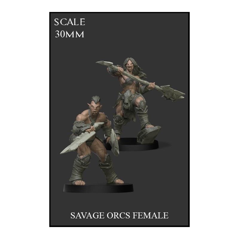 Savage Orcs Female 2 miniatures