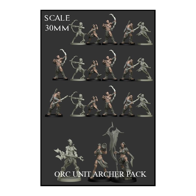 Orc Unit Archer Pack 20 Miniatures