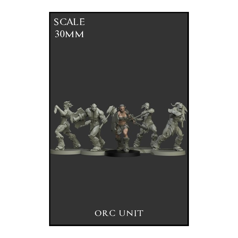Orc Unit - 5 miniatures - 5 miniatures