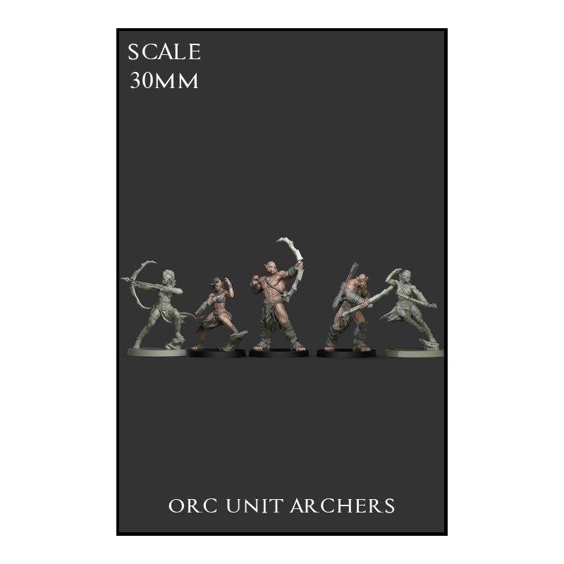 Orc Unit Archers - 5 miniaturas
