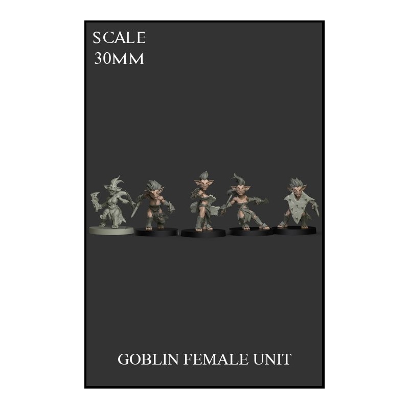 Goblin Female Unit - 5 miniaturas