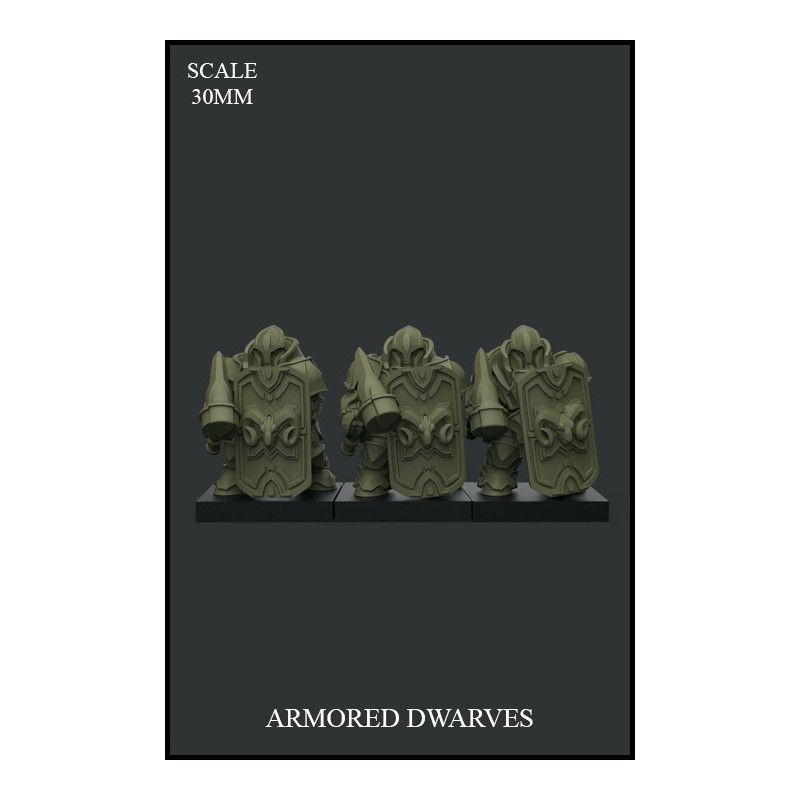 Armored Dwarves 3 miniatures