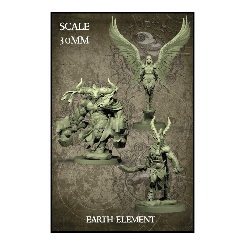 Earth Element - 3 miniaturas escala 30mm