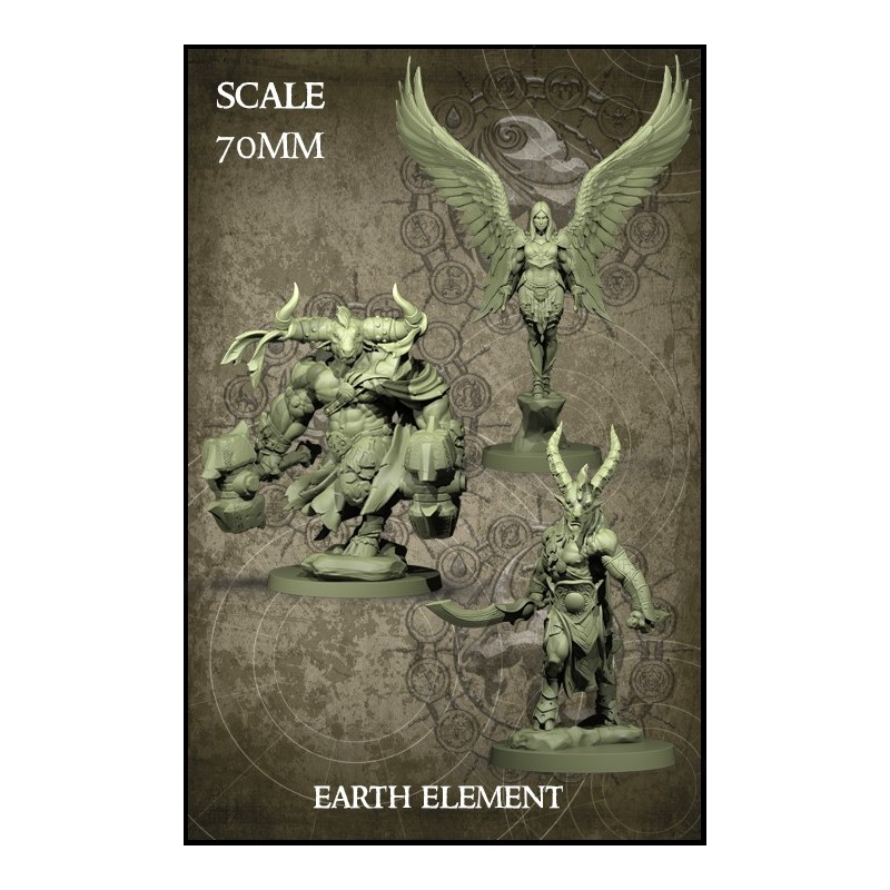 Earth Element - 3 miniatures 70mm Scale