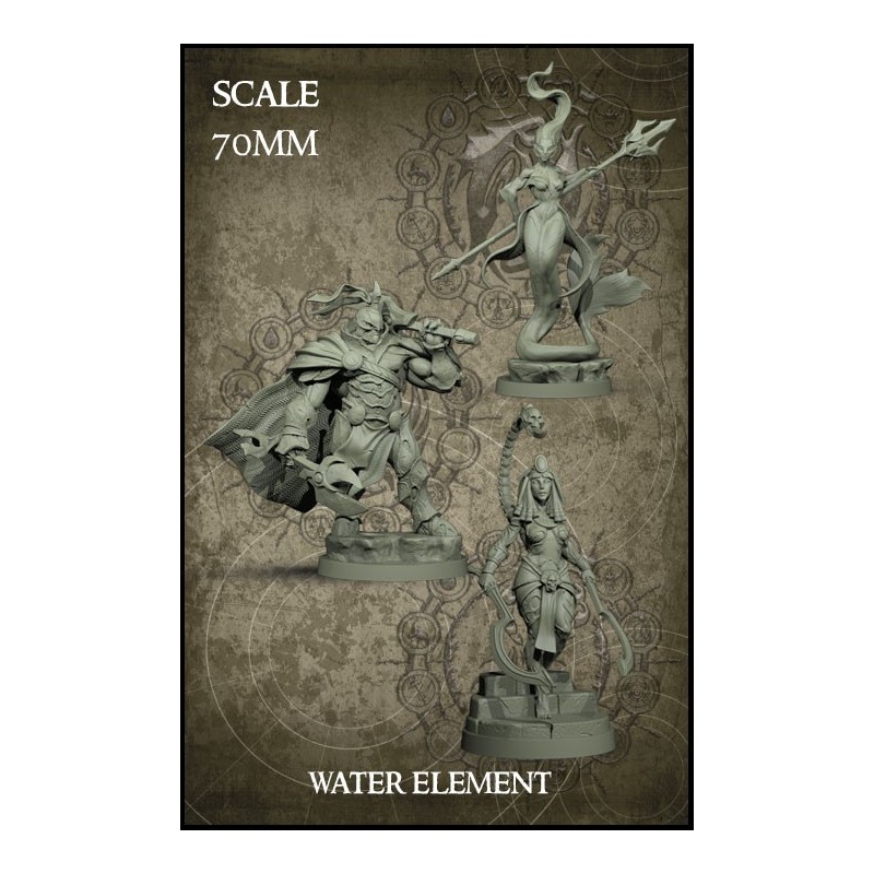 Water Element - 3 miniatures 70mm Scale