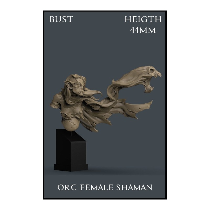 Orc Female Shaman - 1 Bust