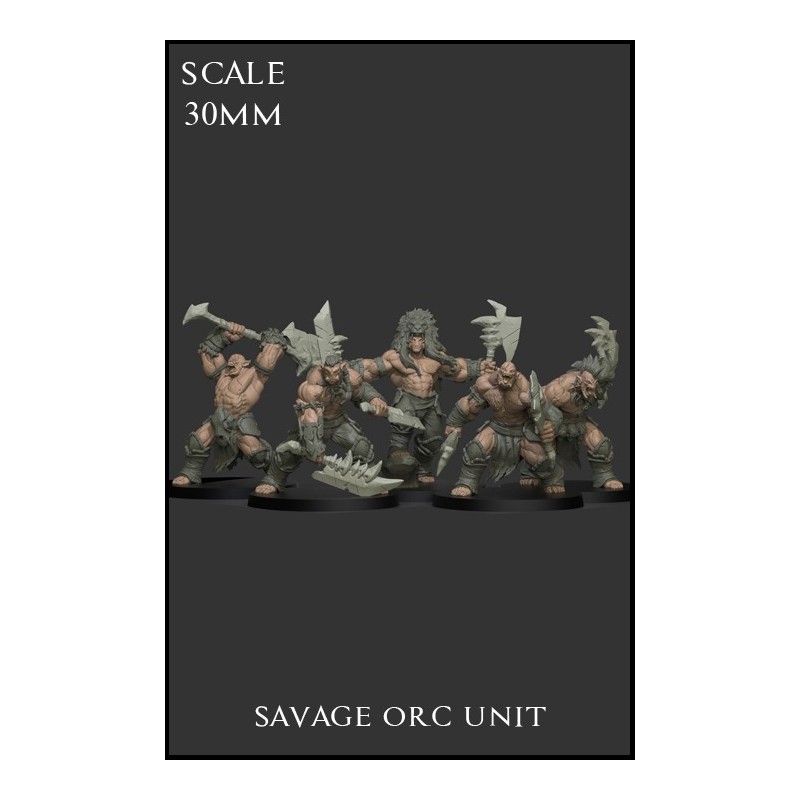 Savage Orc Unit - 5 miniatures