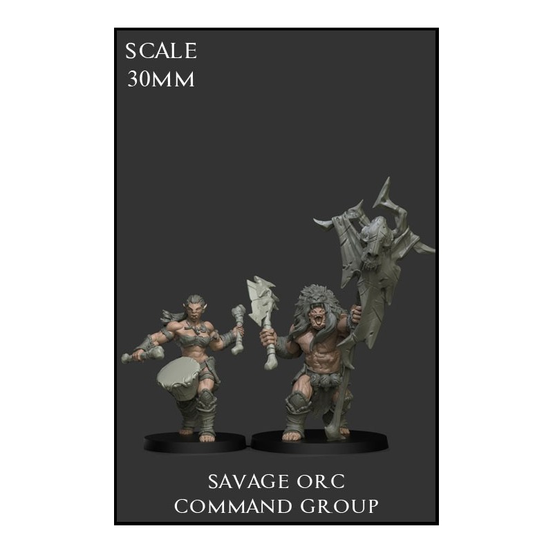 Savage Orc Command Group - 2 miniatures