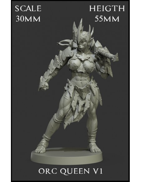 Orc Queen V1 Scale 30mm - 1 miniature