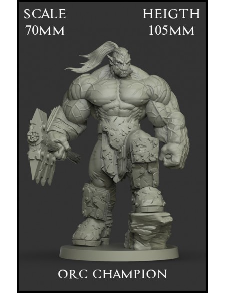 Orc Champion Scale 70mm