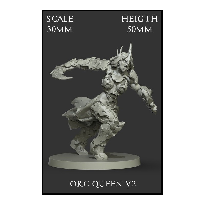 Orc Queen V2 Scale 30mm - 1 miniatura