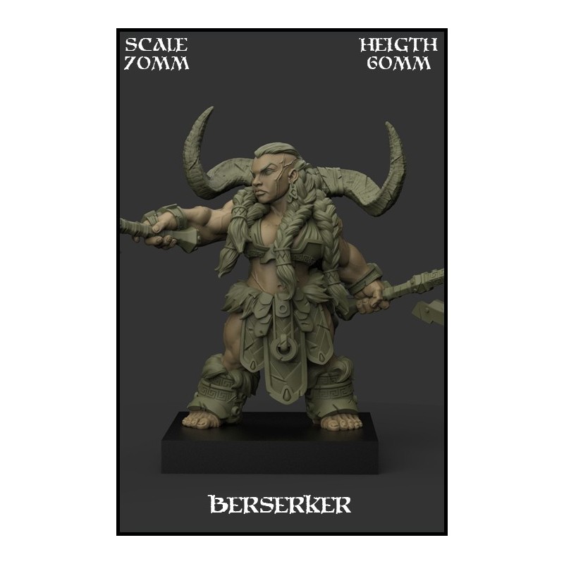 "Berserker" Character 70mm Scale - 1 miniatura