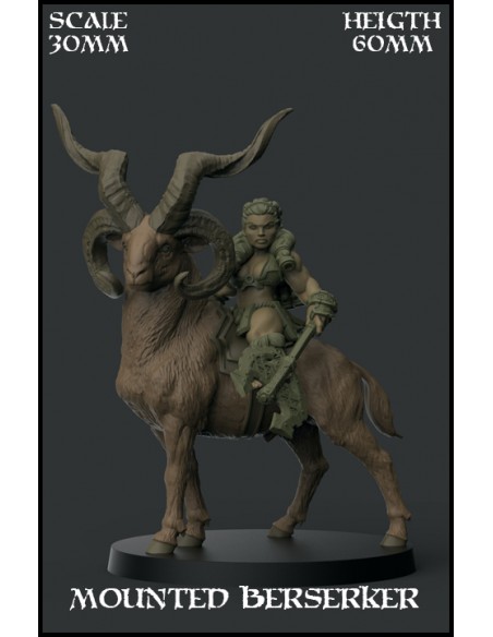 "Mounted Berserker" Special Character 30mm Scale - 1 miniature