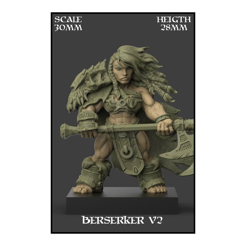 "Berserker V2" Character 30mm Scale - 1 miniature