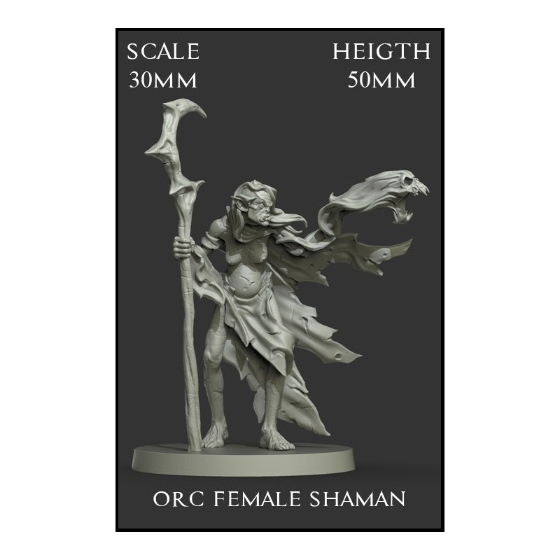 Orc Female Shaman Scale 30mm - 1 miniature