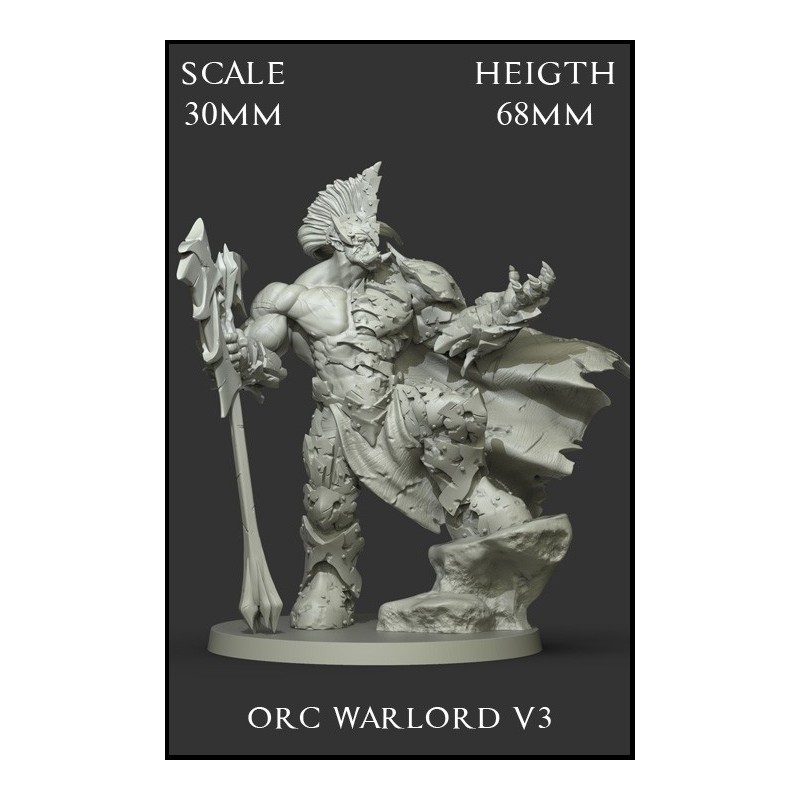 Orc Warlord V3 Scale 30mm - 1 miniature