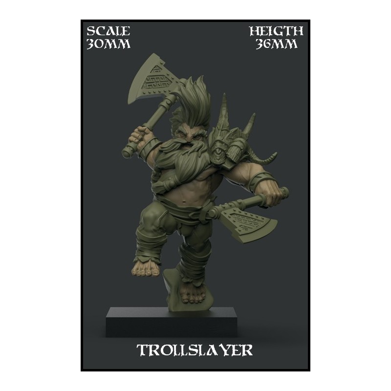 "Trollslayer" Character 30mm Scale - 1 miniatura