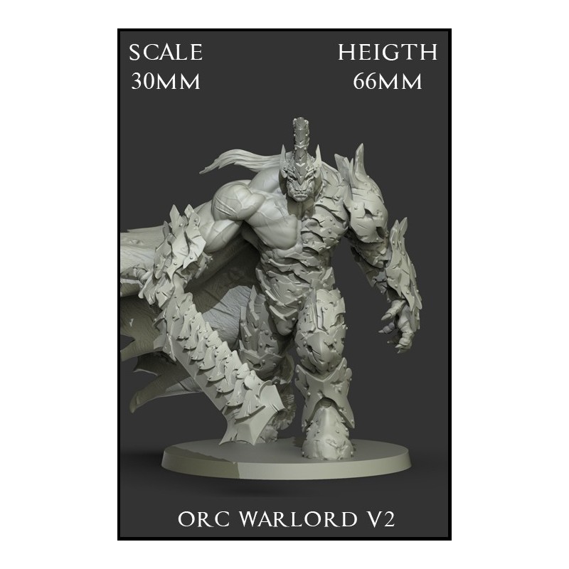 Orc Warlord V2 Scale 30mm - 1 miniature