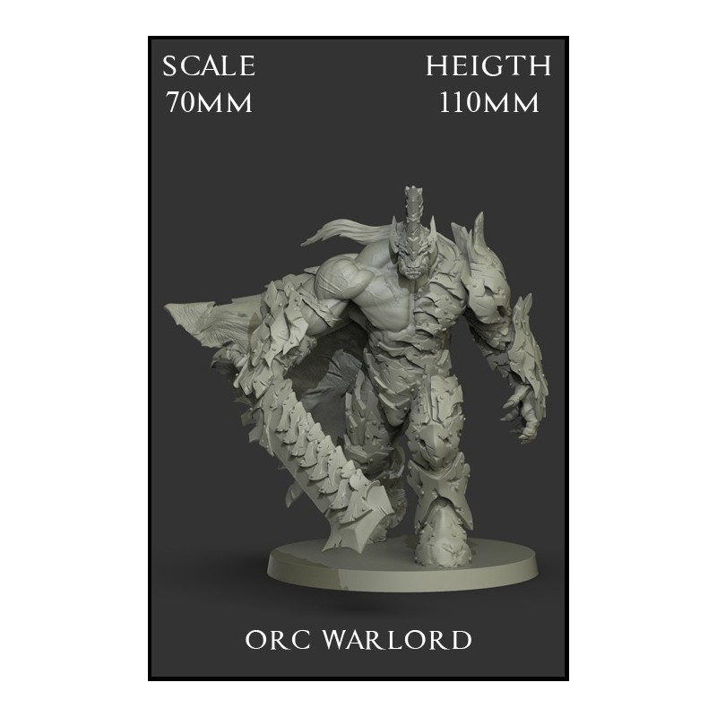 Orc Warlord Scale 70mm - 1 miniatura